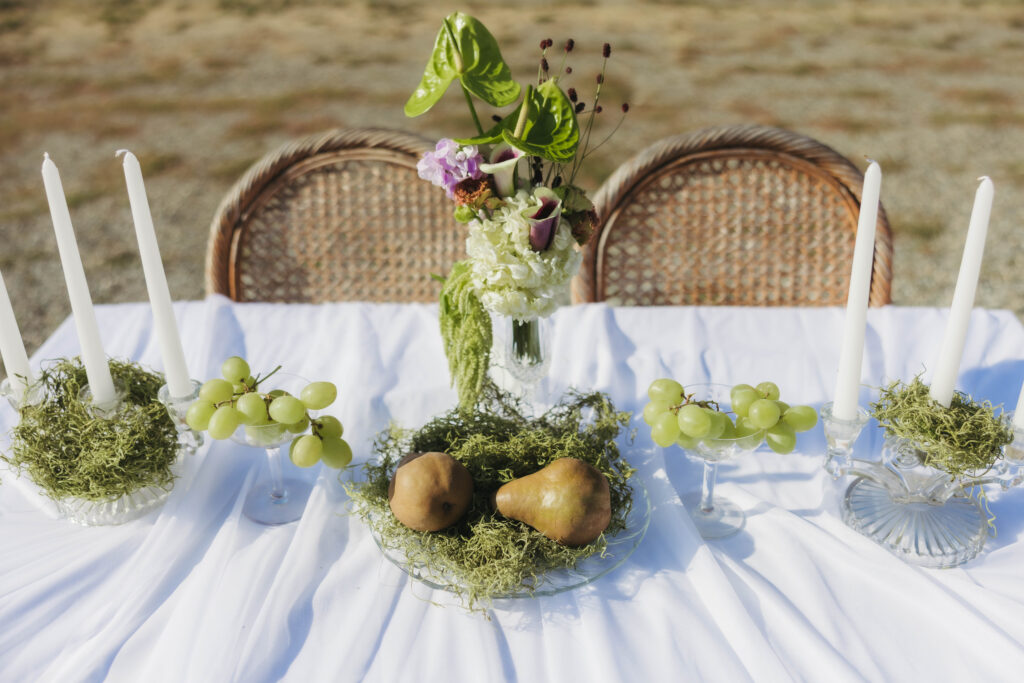editorial wedding table details