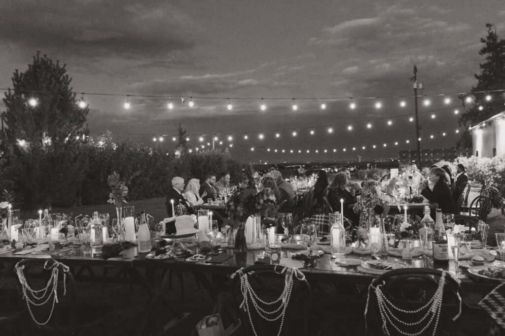table scape at editorial wedding