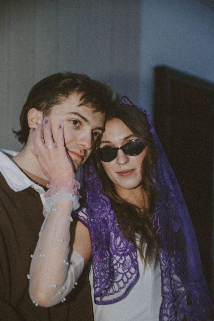 vintage photoshoot of couple